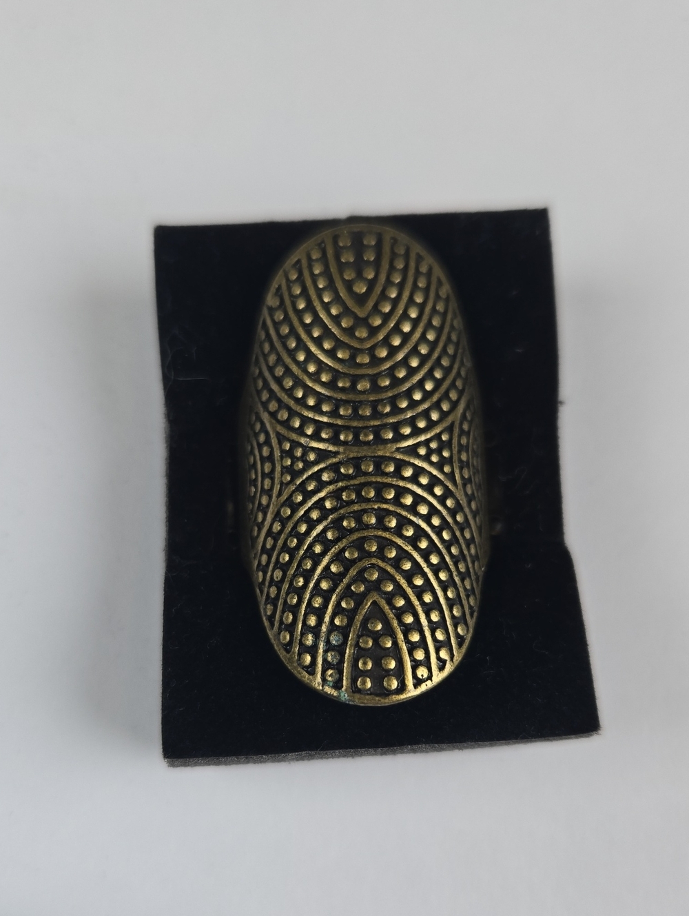 paparazzi Antiqued Gold Textured Dome Ring